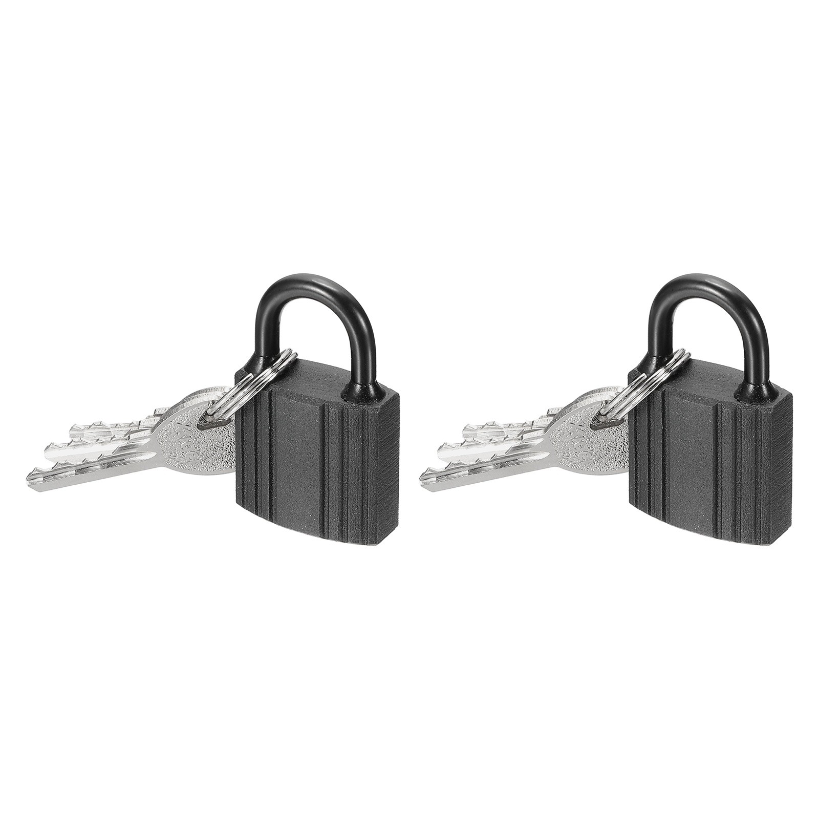 2 Pcs Waterproof Padlocks, 32mm / 1.26 Inch Alloy Steel Short Beam Locks, Black