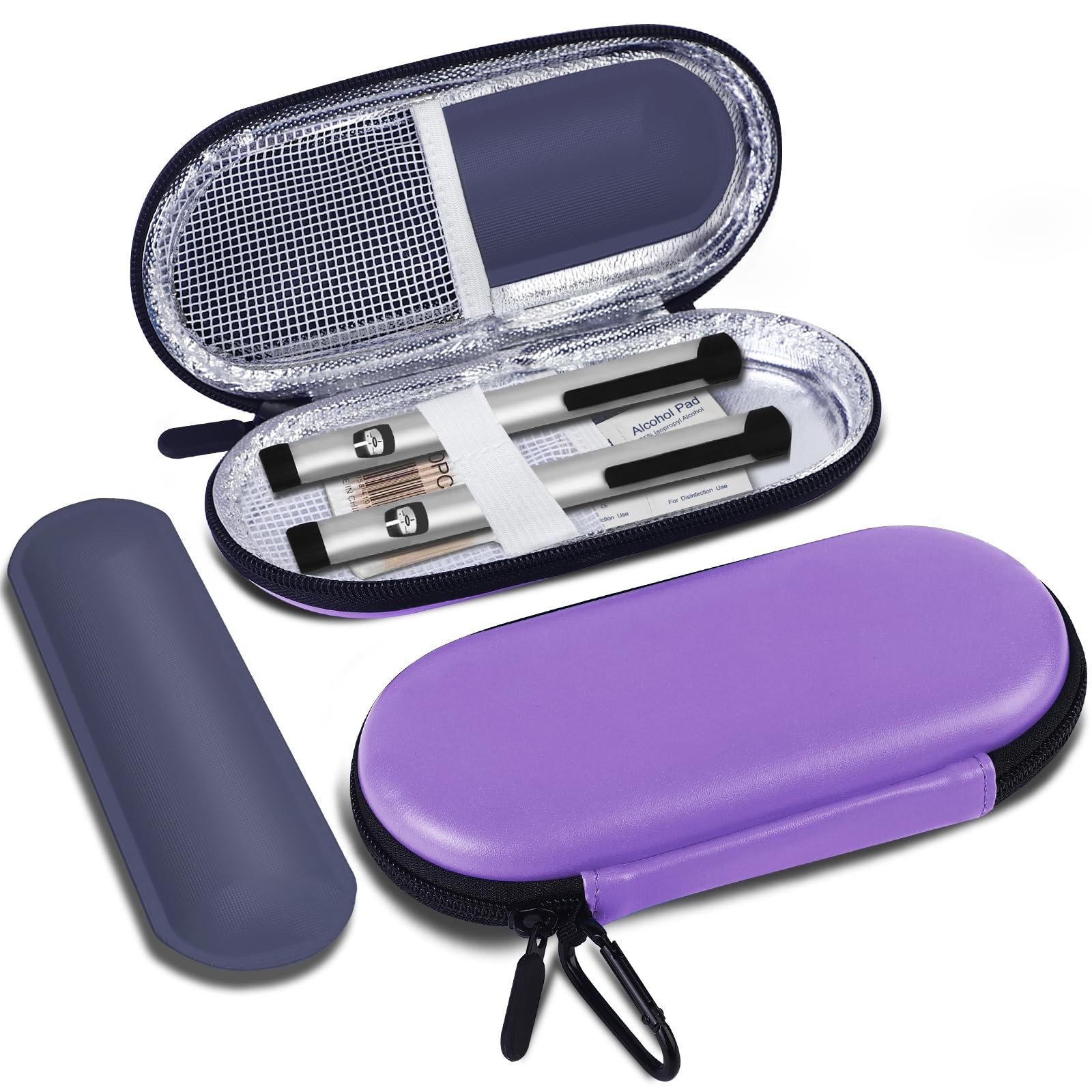 MOSLA Insulin Cooler Travel Case for Diabetic Organize Compact, Purple