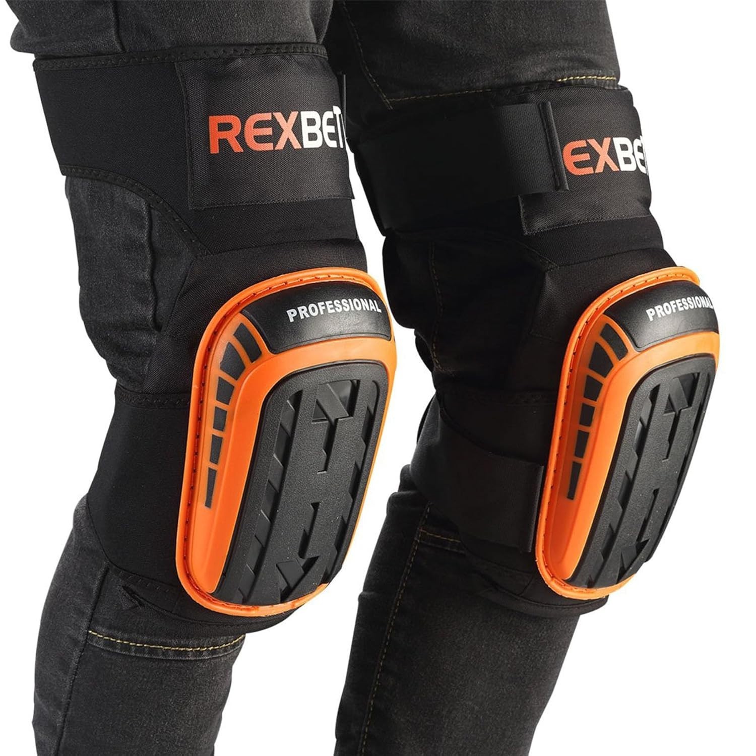 Versatile Orange Knee Pads for Heavy Duty Protection in Construction & Flooring