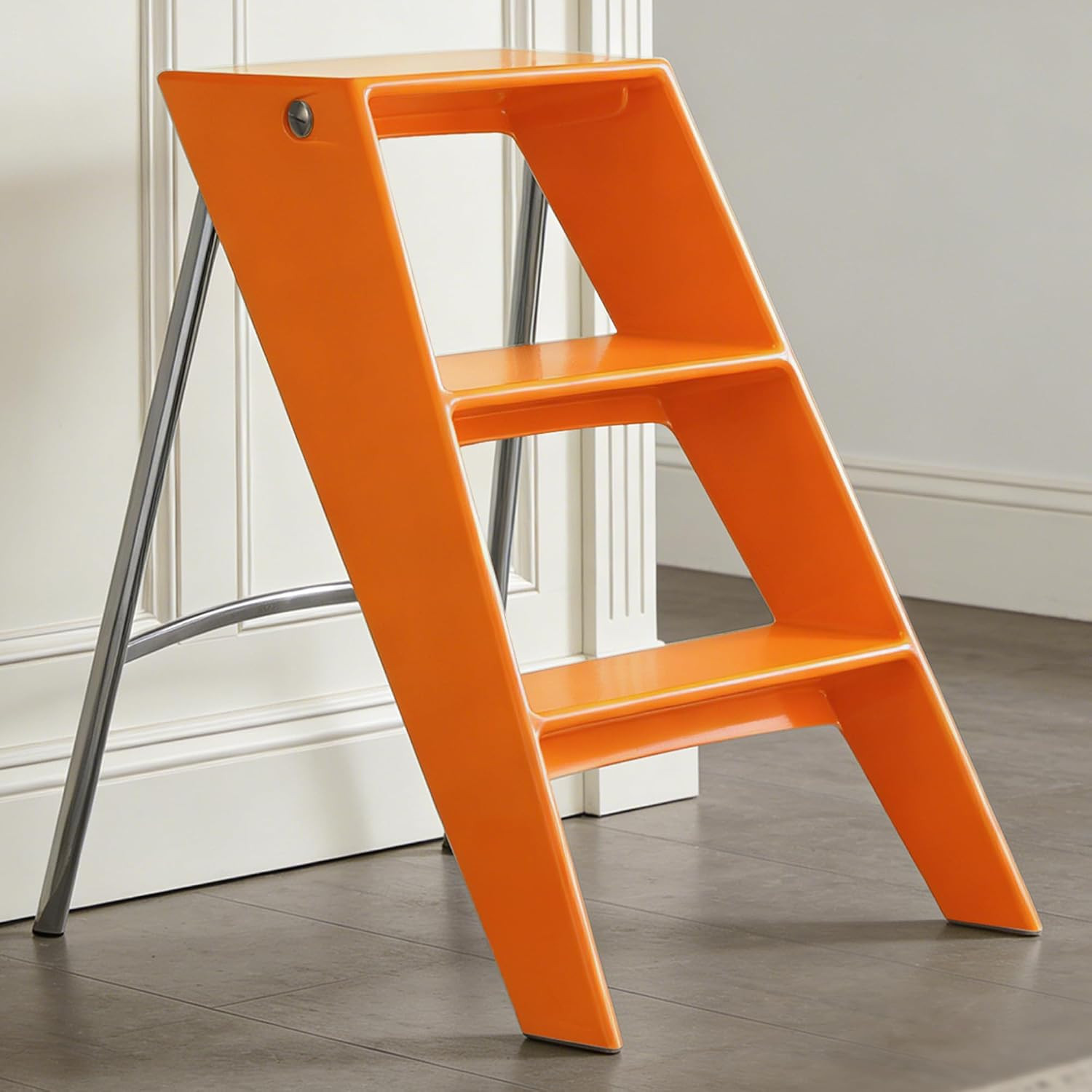 Modern Folding Chair - Multifunctional Design Doubles as Step Stool & Storage Sh