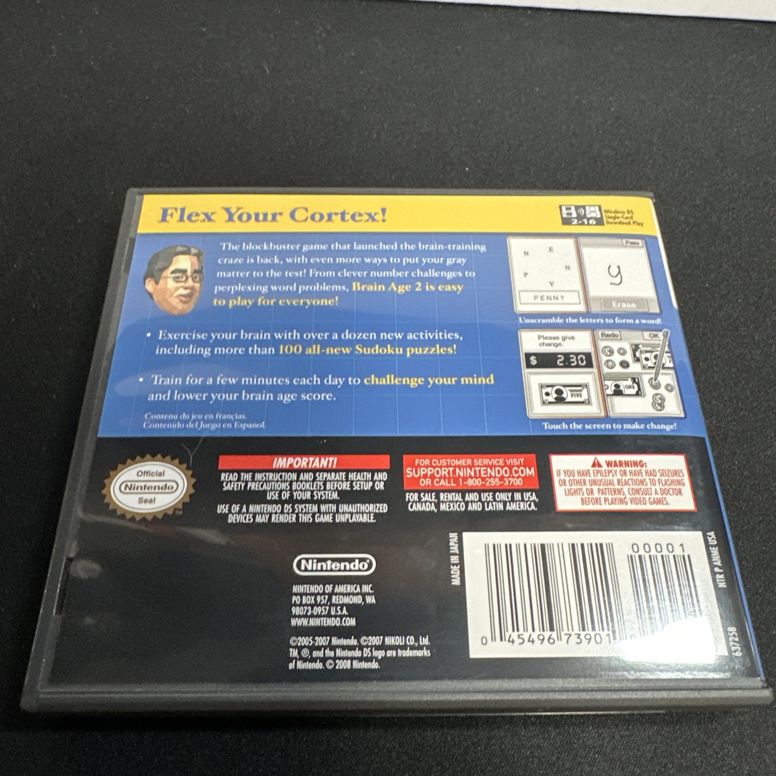 Nintendo, DS, Brain Age 2: More Training In Minutes A Day