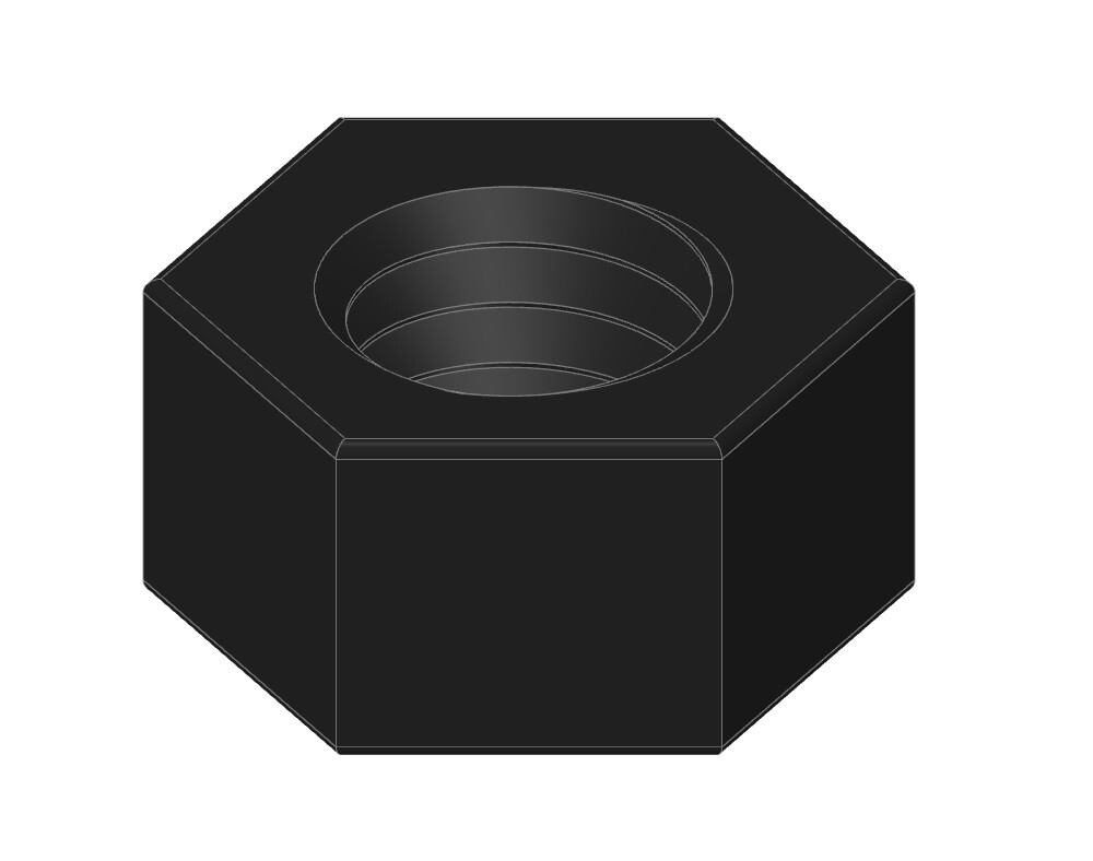 FA NUT-GR8-1/2-13 - 1/2''-13 Grade 8 Hex Nut Plain (12 Pack)