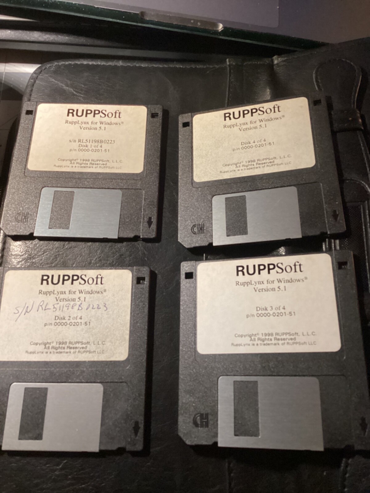 Lot of 4 Microsoft Windows RuppSoft RuppLynx Version 5.1 Floppy Disk 3.5" 1999
