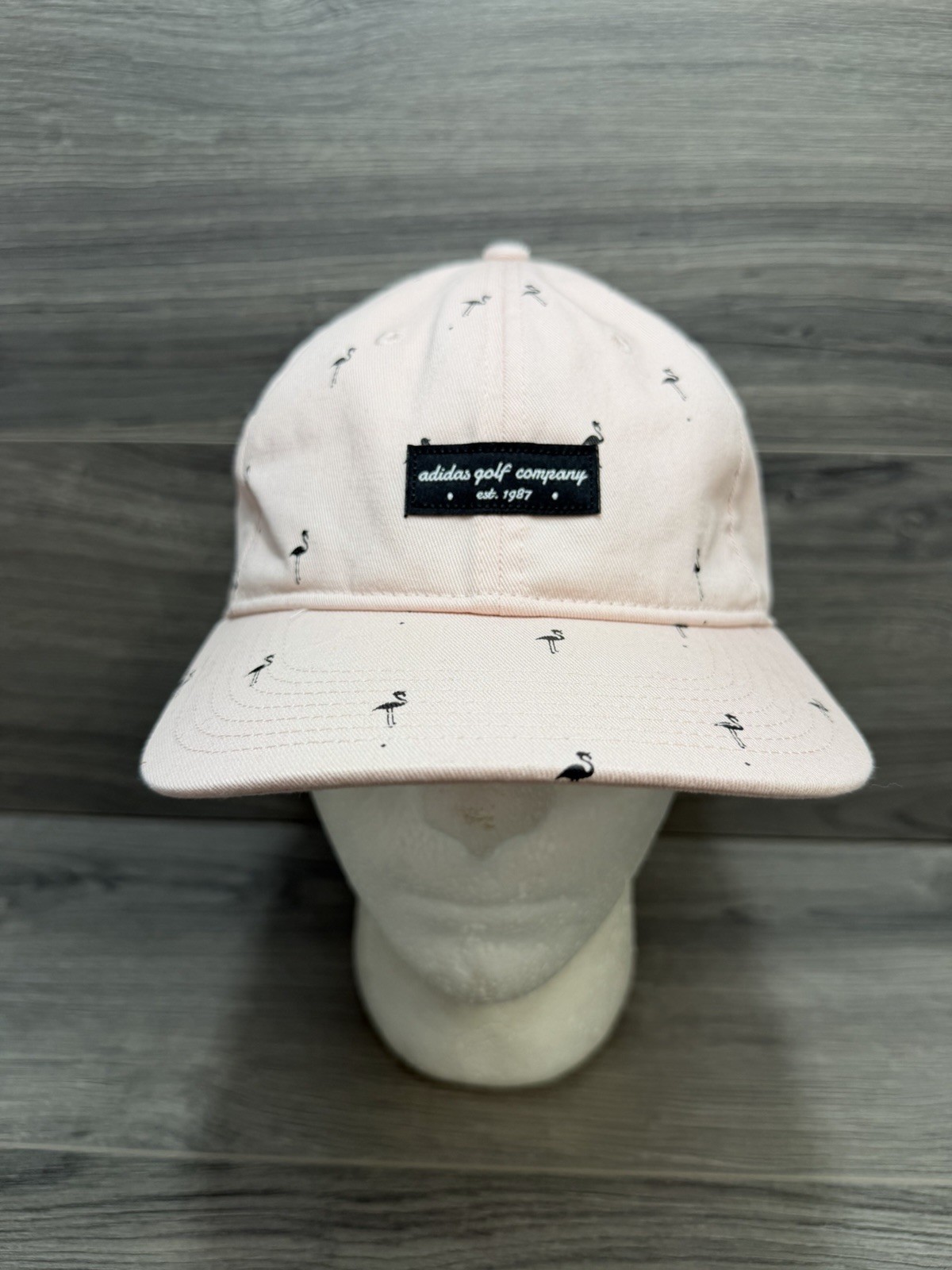 Adidas Golf Company Adult Pink & Black Flamingoes Snapback Hat Cap Adjustable