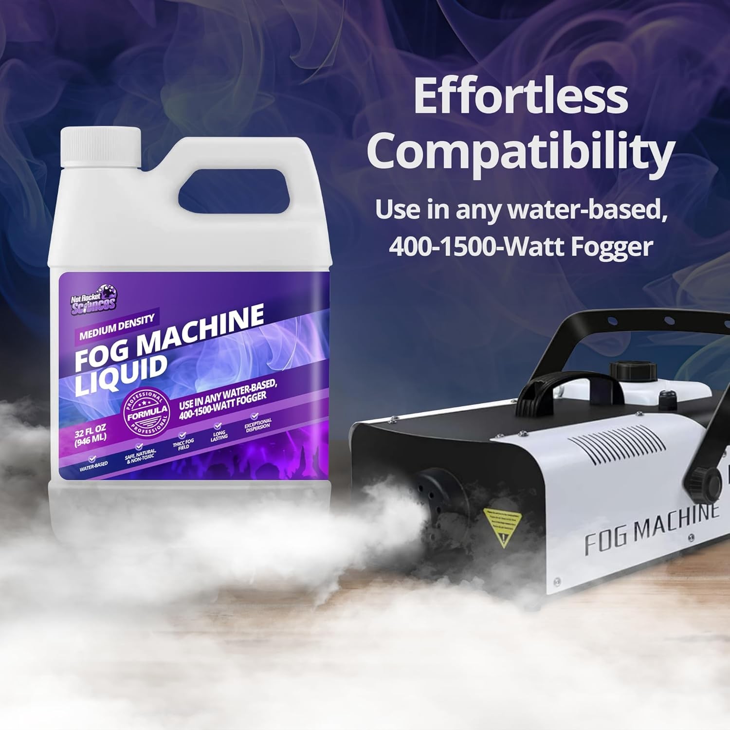 32oz Fog Machine Liquid Smoke - Medium Density Machine, 32 oz (1 Quart)