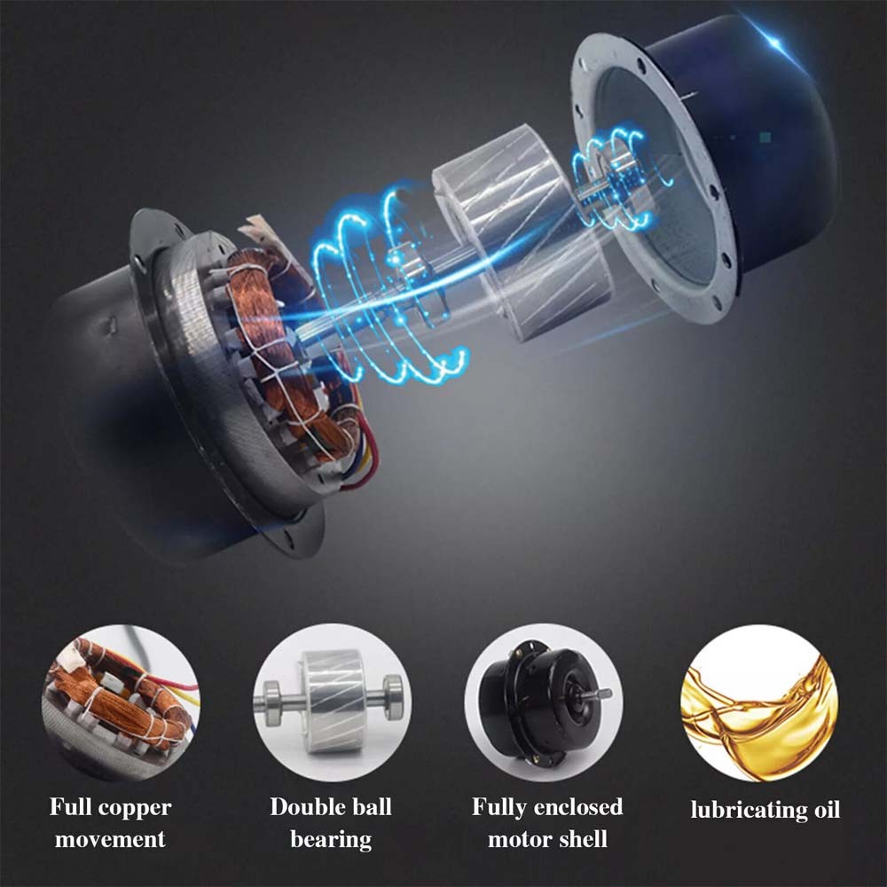 4 Inch Wall-Mounted Square Blower Exhaust Fan Ventilation Extractor Fan