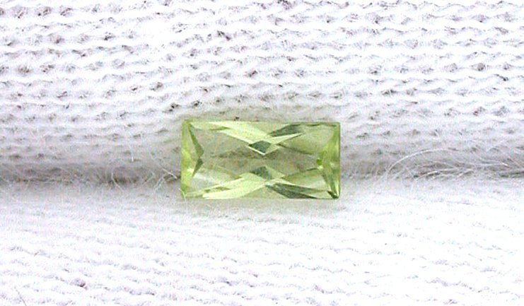 Two 4.5mm x 2.5mm Custom Cut Rectangle Baguette Arizona Peridot Gemstone EBS4466