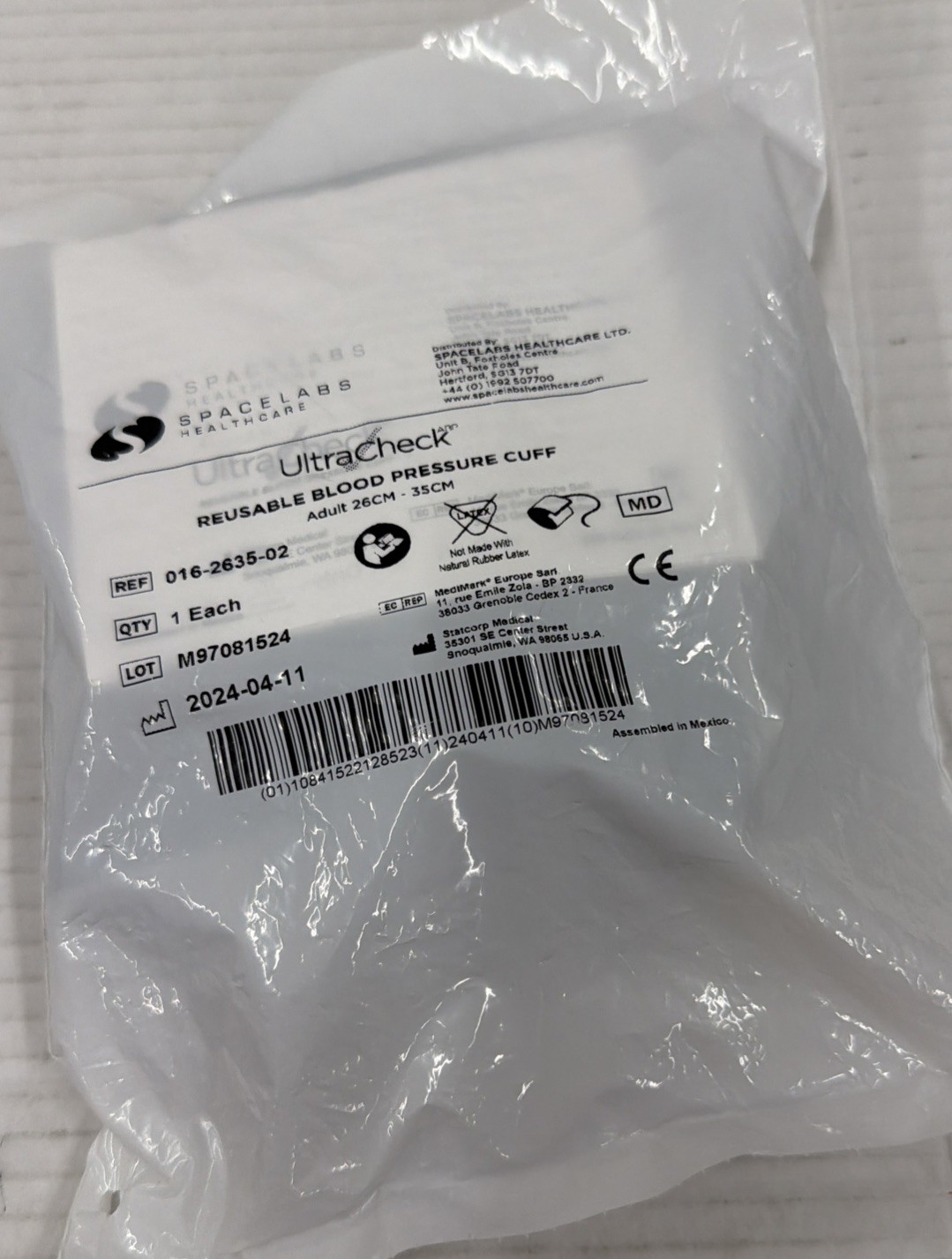 Spacelabs 016-2635-02 Blood Pressure cuff Of Ultra check