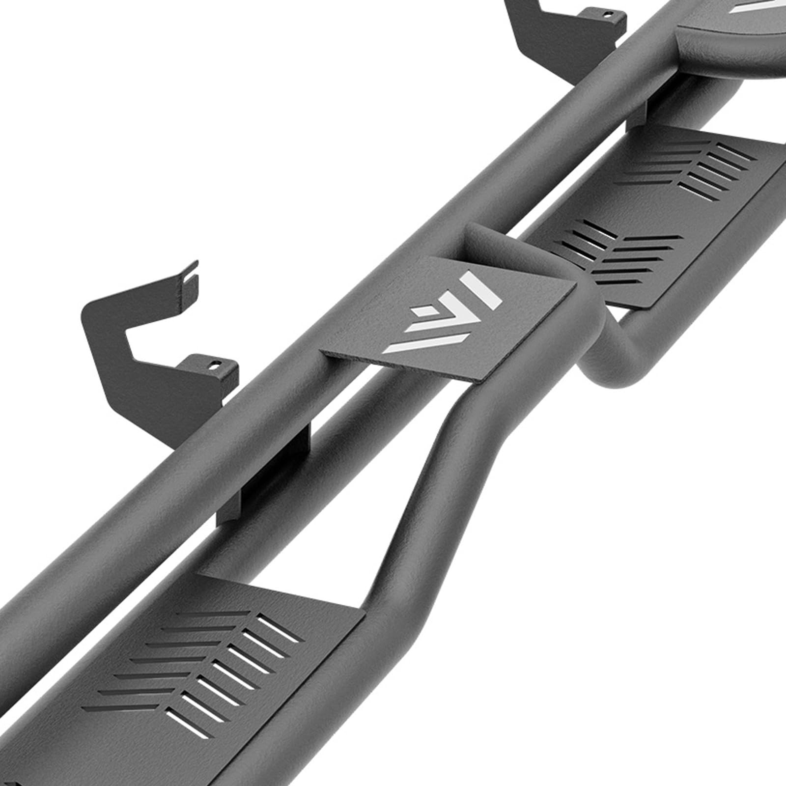 Two Raised Steps Running Boards for Double Cab Extended Cab