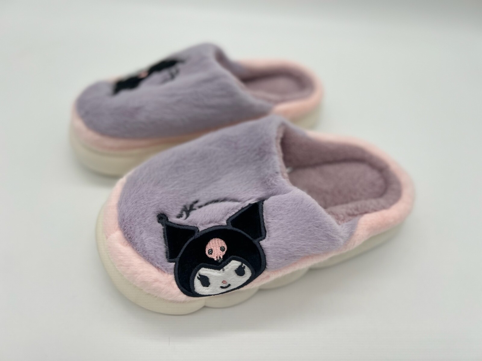Pareks Cute Cartoon Plush Slippers big kid New Winter Non-Slip 12/13T