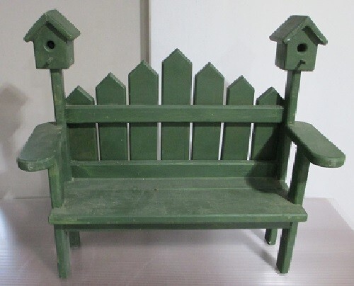 Mini Birdhouse Bench