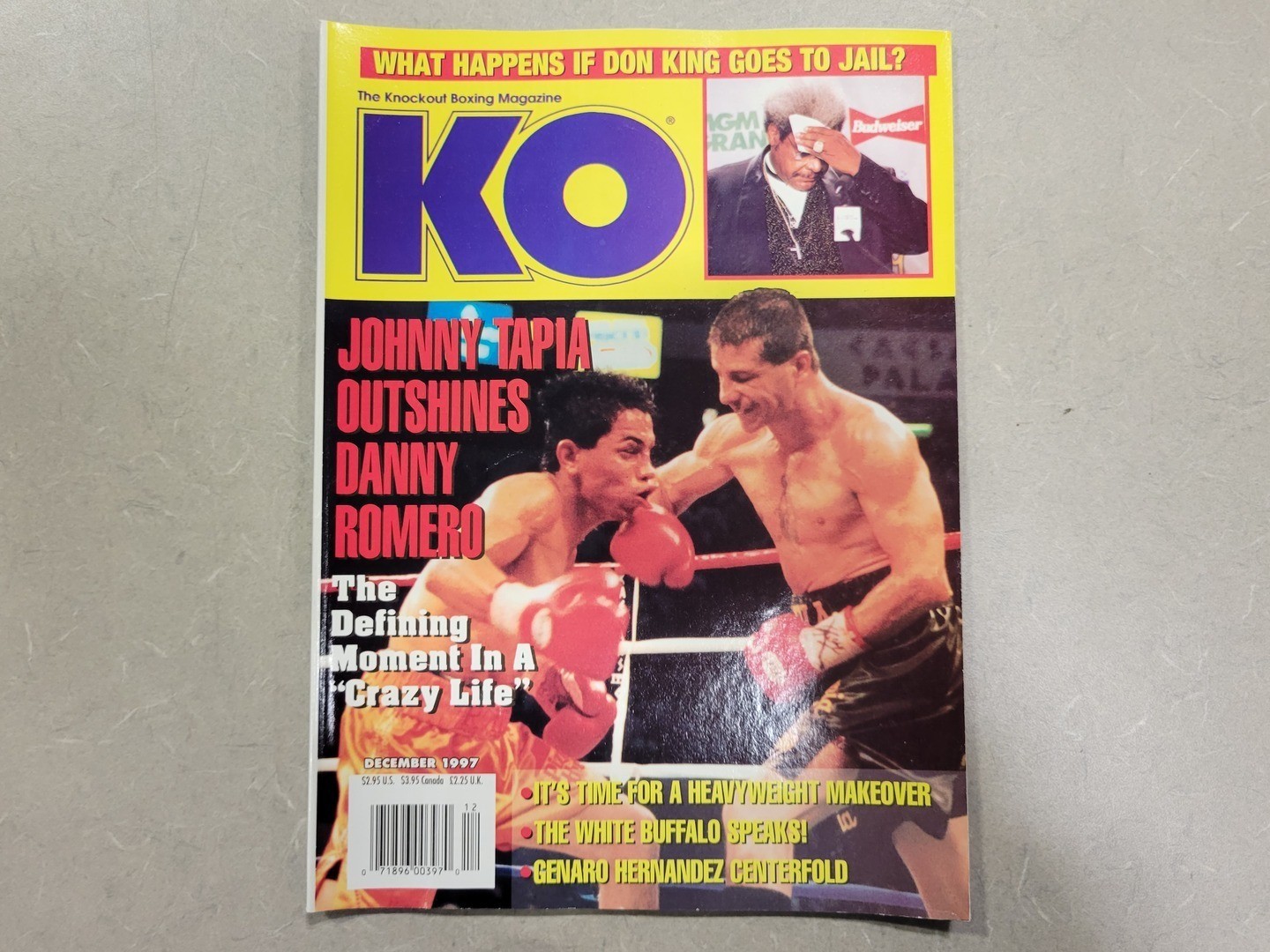KO December 1997 Magazine Johnny Tapia Outshines Danny Romero – Office