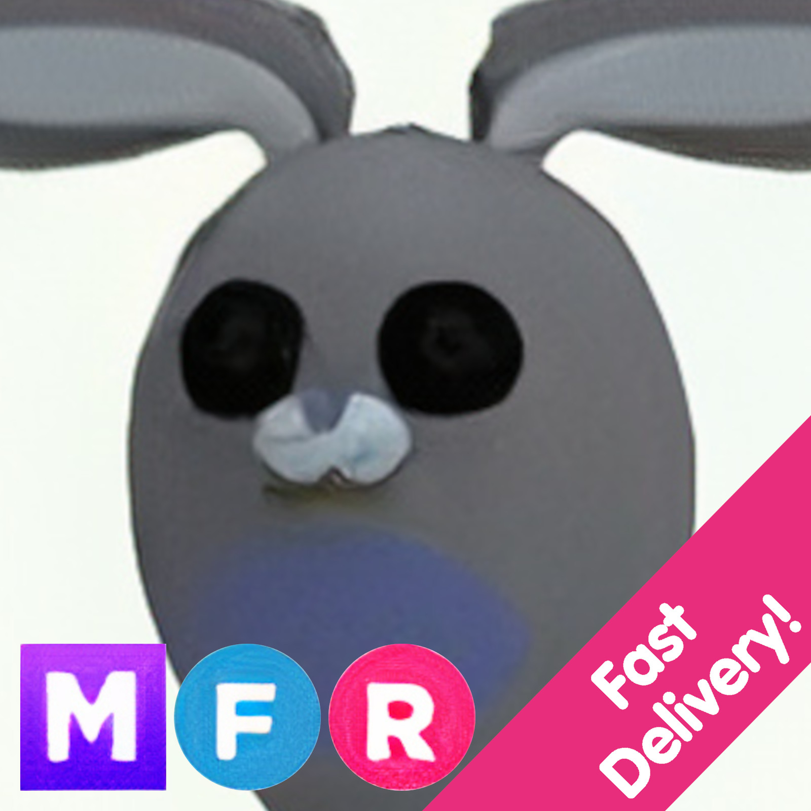 Ghost Bunny ✨ Mega Neon Fly Ride MFR ✨ US Seller Adopt From Me Today