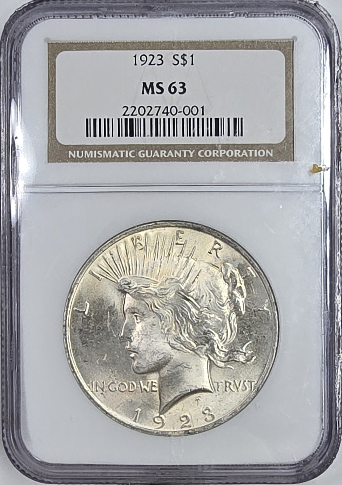 1923 P Peace Dollar Older NGC MS63