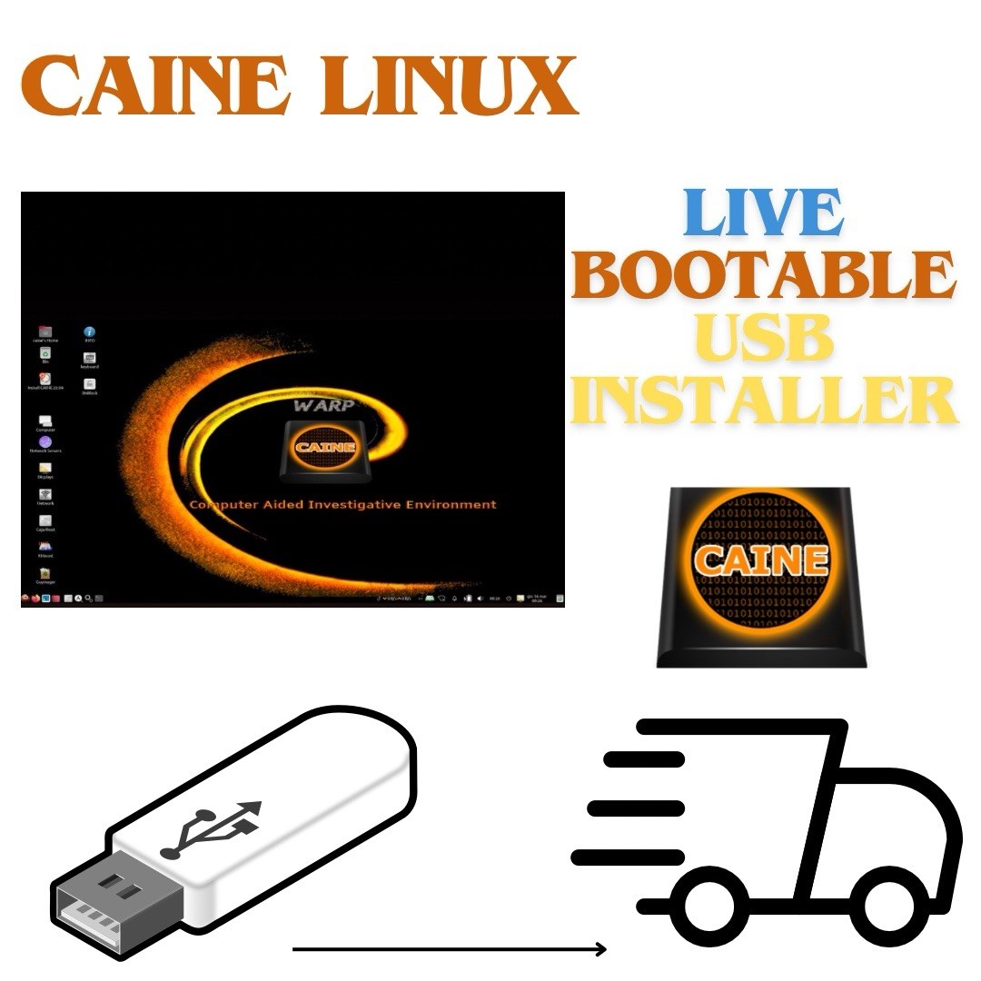 Caine 13.0 Warp Forensics Linux USB Drive Bootable Live 64 Bit