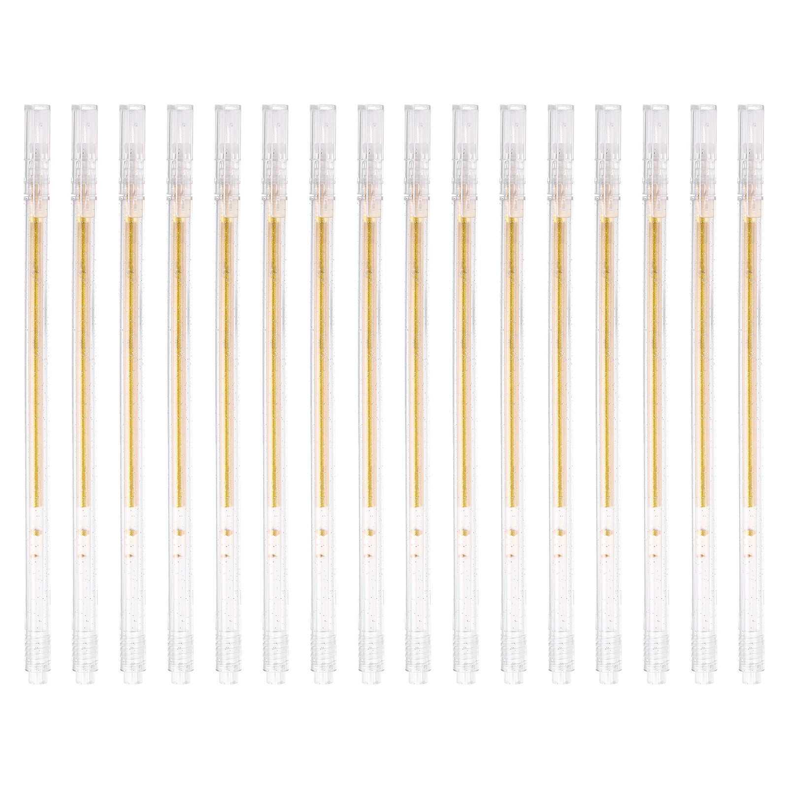 1 mm Glitter Gel Pens, 18 Pcs Fine Point Colored Gel Pens, Light Gold