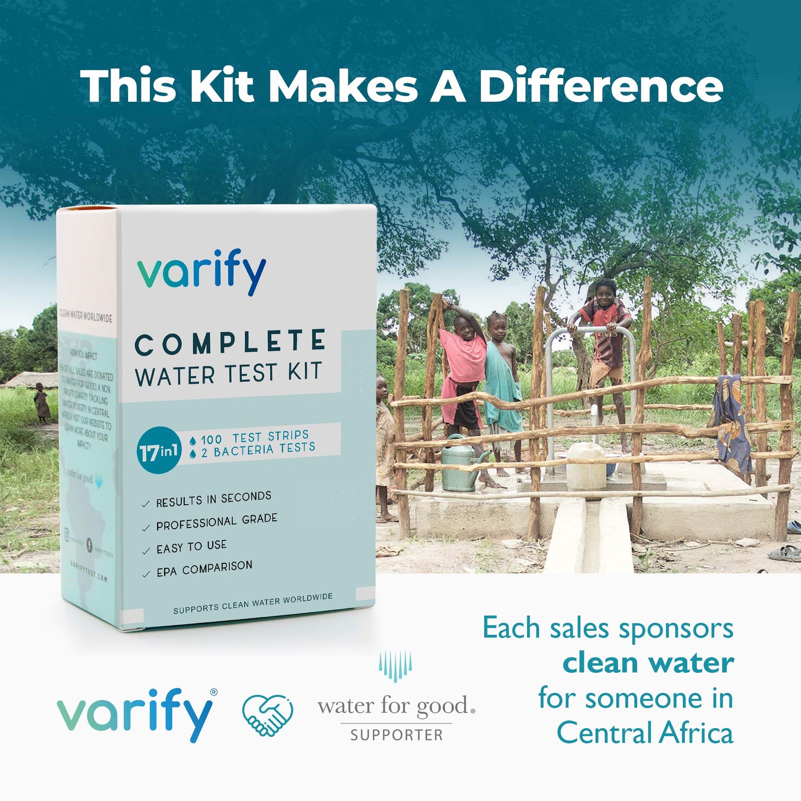 17in1 Complete Drinking Water Test Kit - 100 Strips + 2 Bacteria Tester Kits ...