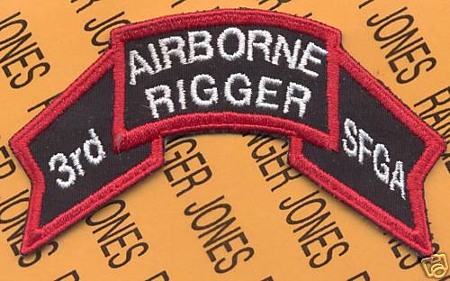 3rd Special Forces Airborne Rigger SFGA scroll patch