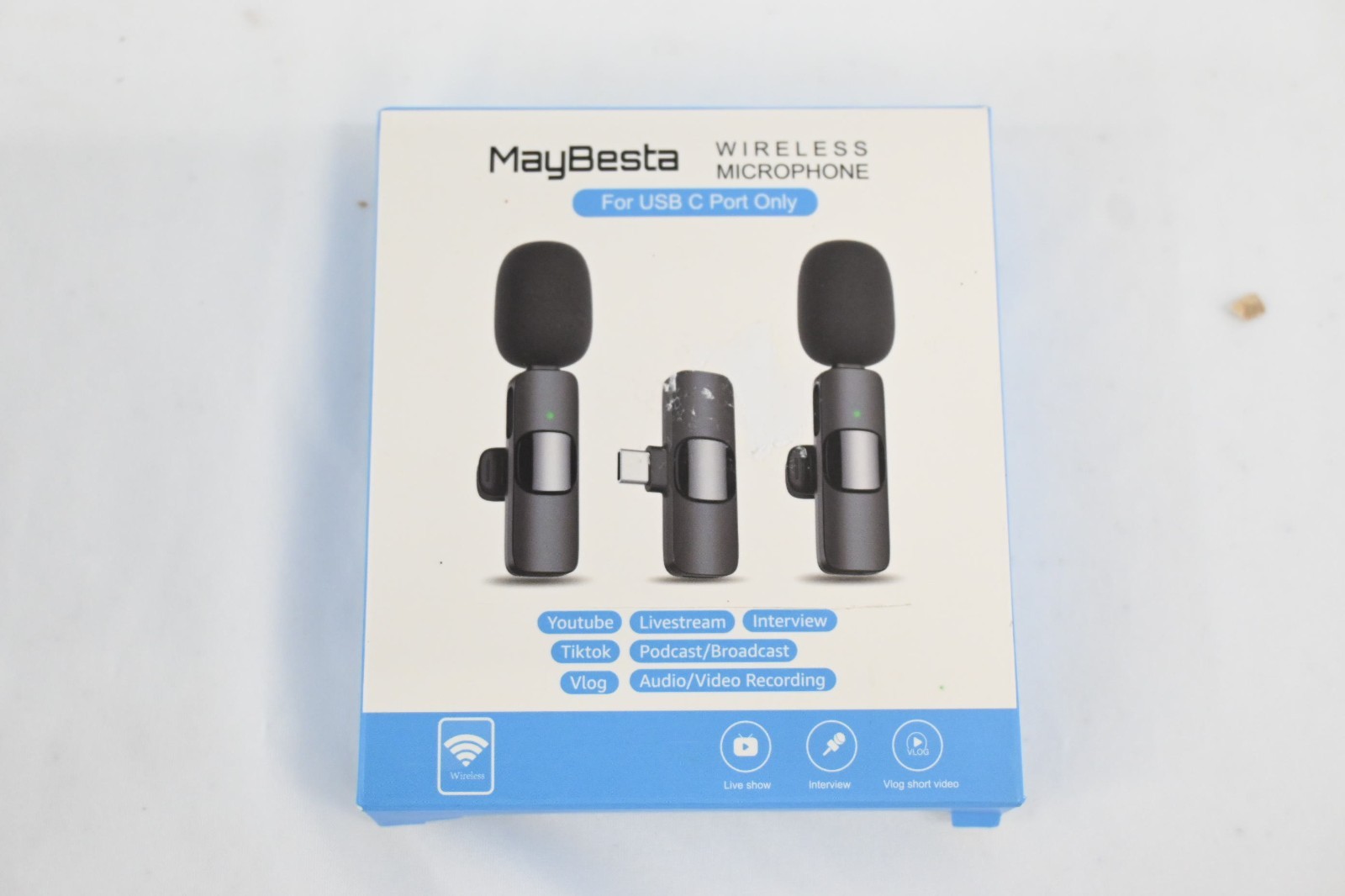 MayBesta Wireless Microphone System designed specifically for devices with a USB