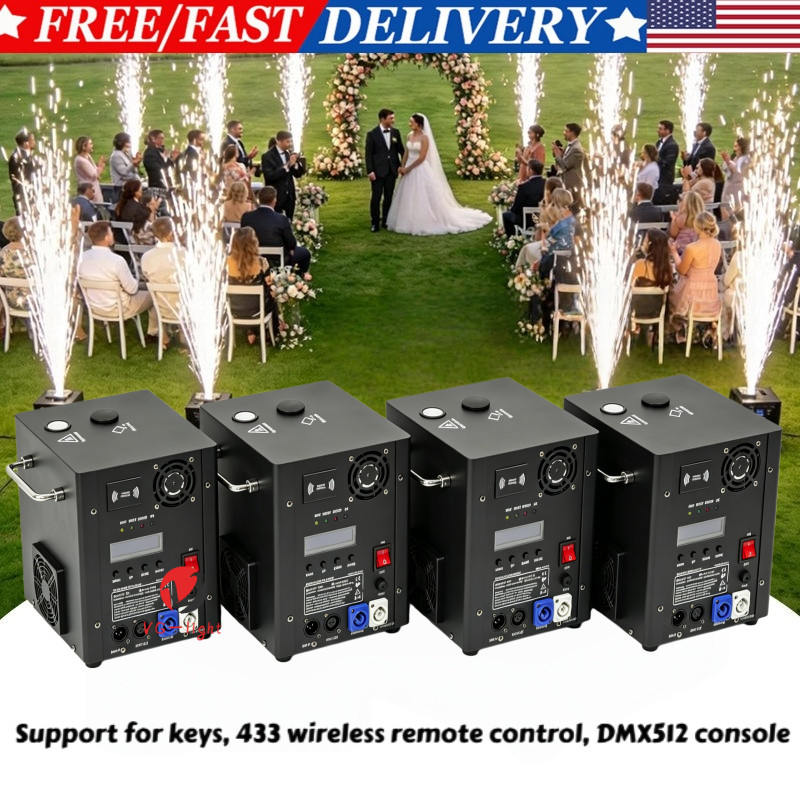 4X Large Cold Spark Machine Firework Machine DMX DJ Wedding Stage Effect Machine