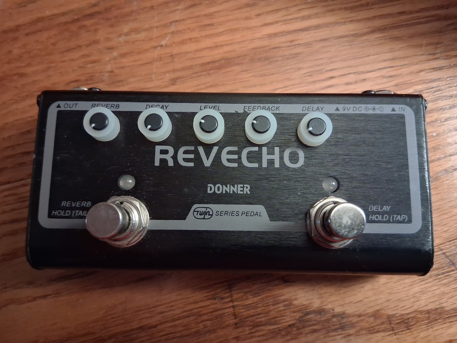 Donner Reverb Delay Pedal 2 in 1 Effects for Electric Guitar, Pedalboards.