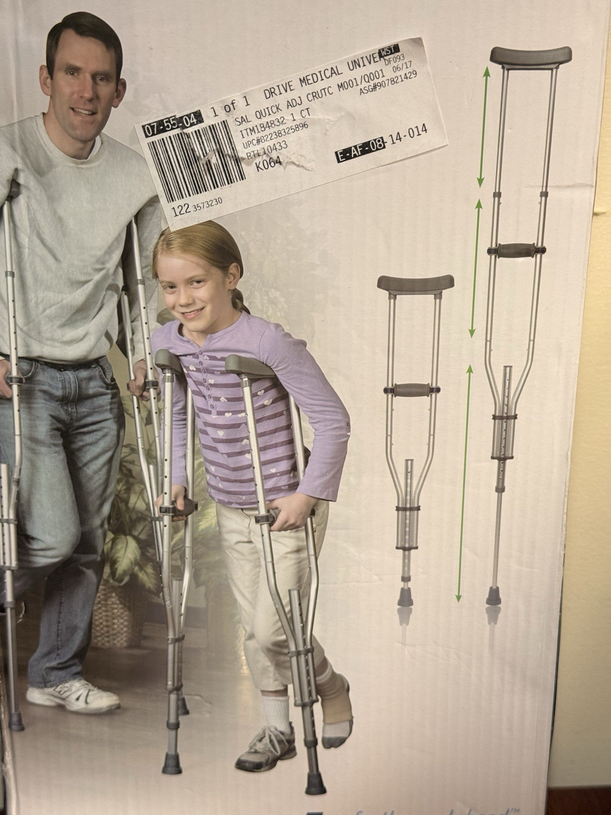 Drive Medical Universal ALUMINUM CRUTCHES
