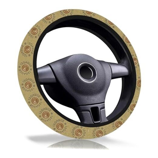 Cool Bullet Shaped Steering Wheel Cover,Non-Slip Breathable Neoprene 12GAUGE