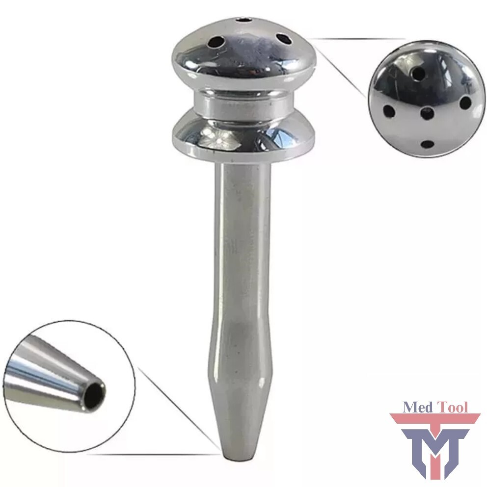Male Stainless Steel Urethral Dilator Through-hole Urethral Sound Penis Plug NEW