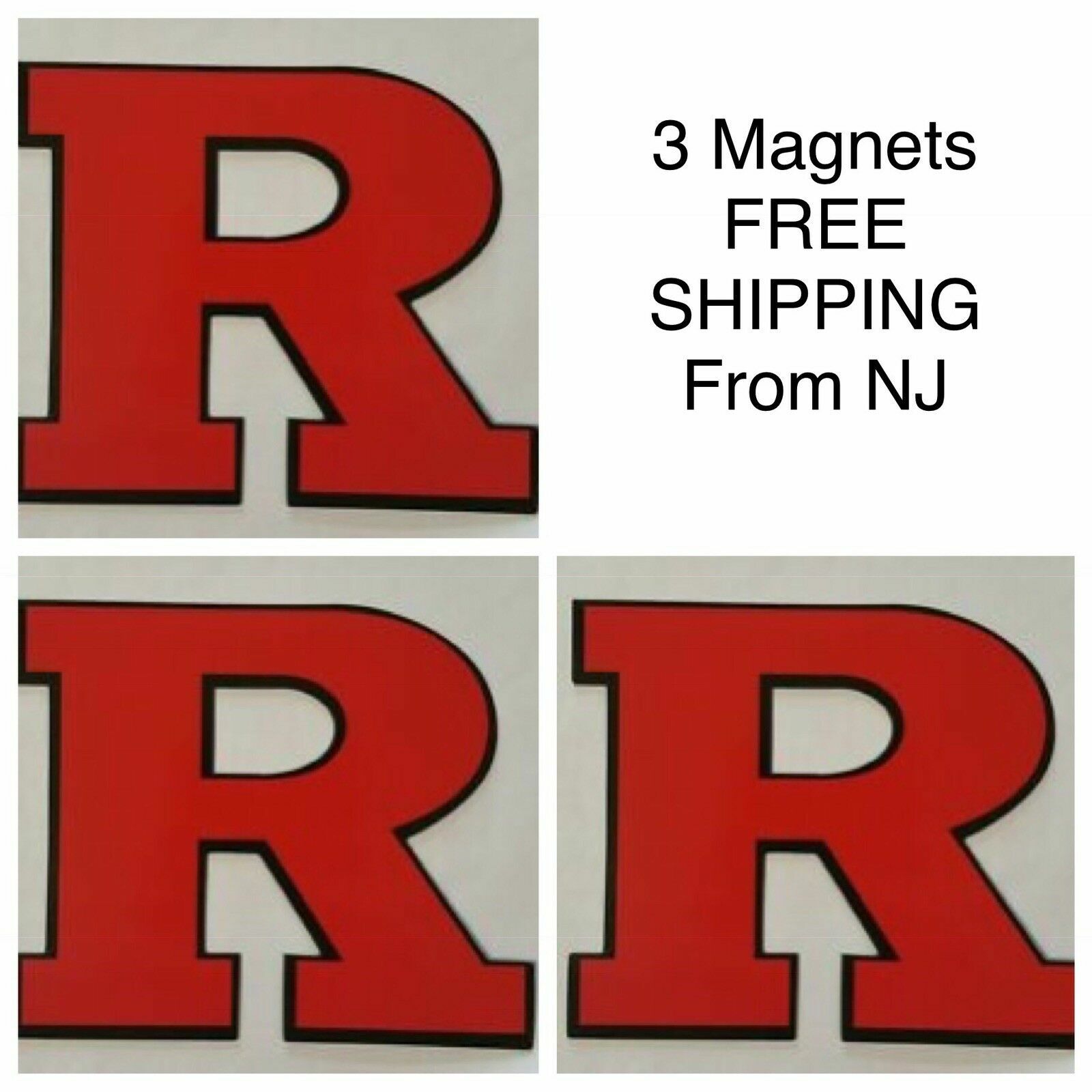 RUTGERS VEHICLE MAGNET LOT 3X FOOTBALL BASKETBALL & WRESTLING - FREE SHIPPING
