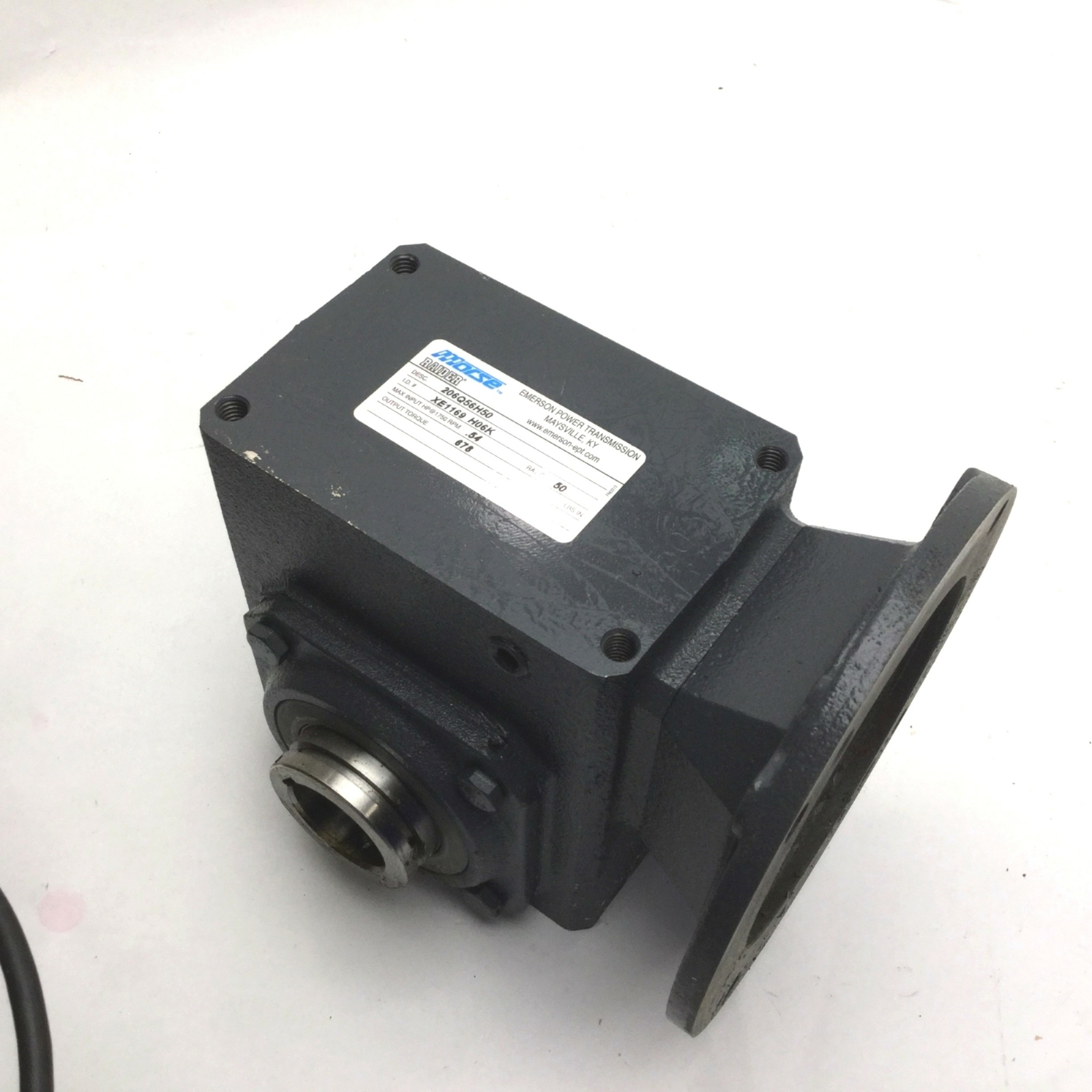 New Morse Raider 20Q56H50 Worm Gear Reducer 50:1, Torque: 678 In-lbs, .54HP@1750