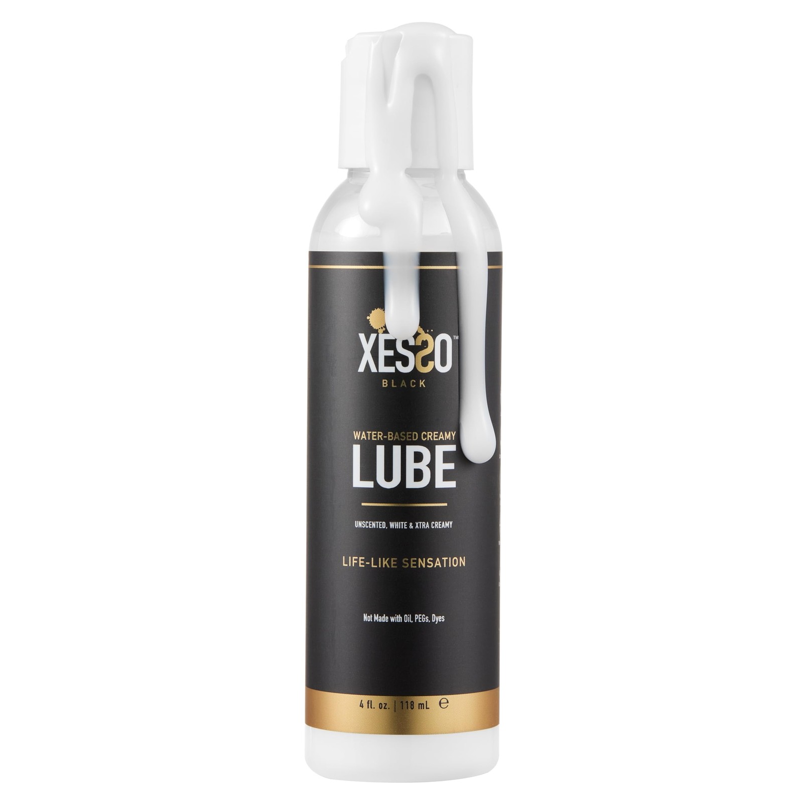 XESSO Cum Lube, White Creamy Water-Based Lubricant 4 Fl Oz (Pack of 1),
