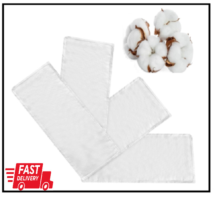 4 Small Pcs Organic Cotton Flannel for Castor Oil Pack Wrap. Castor Oil Packs Ue
