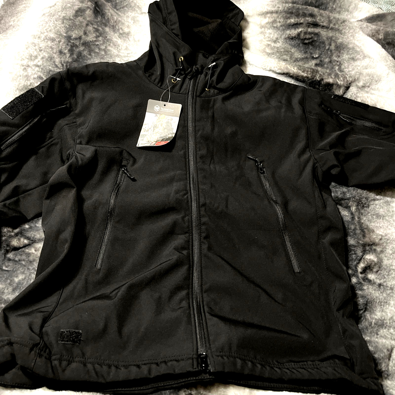 Condor Summit Soft Shell Fleece Lined Jacket Black  2XL Stowaway Hoodie NWT