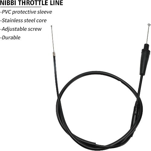 Throttle Cable, 46" Go Kart Throttle Cable, Universal Motorcycle Color: Black