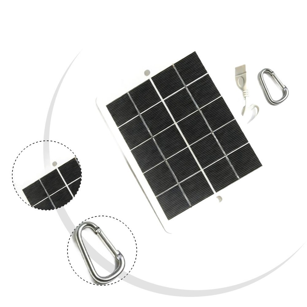 3W 5V Portable Solar Panel Charger USB Output for Outdoor Activities Hiking