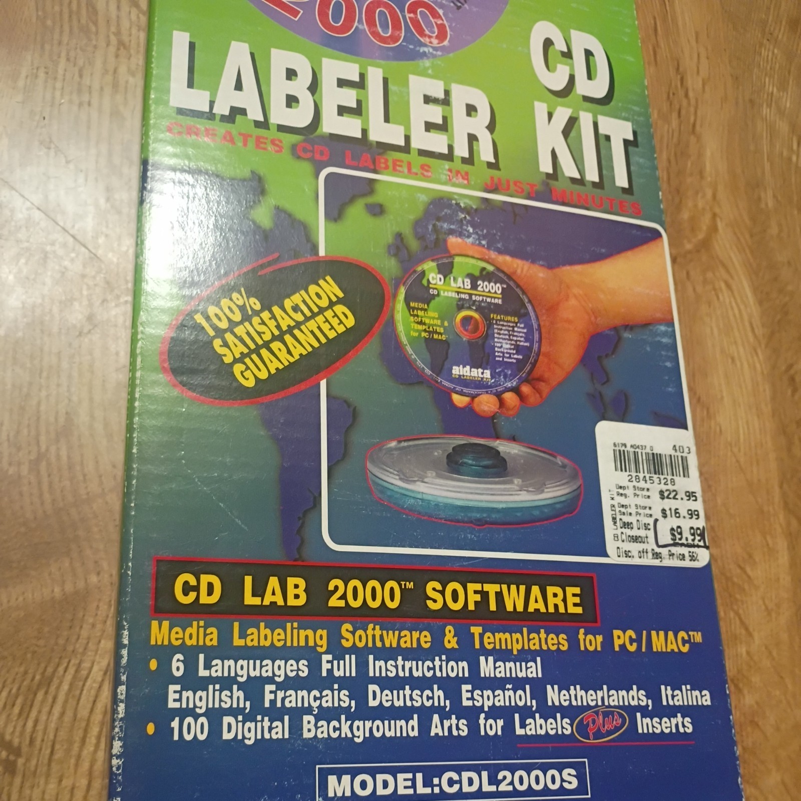 Aidata CD/DVD Labeling Kit Design Your Own CD/DVD - NEW in box