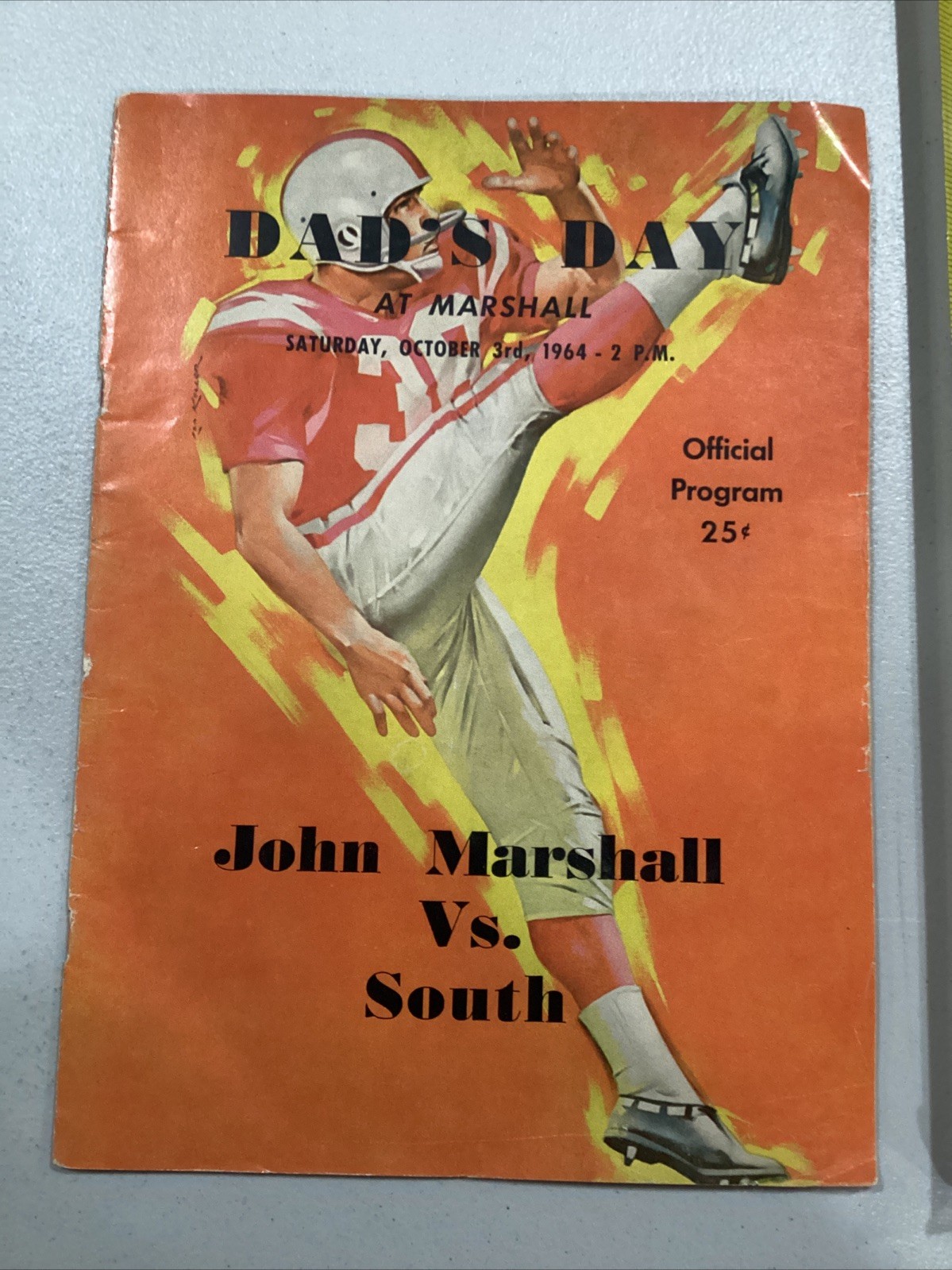 1964 Oct 3 Dad’s Day John Marshall V South Cleveland HS Football Program