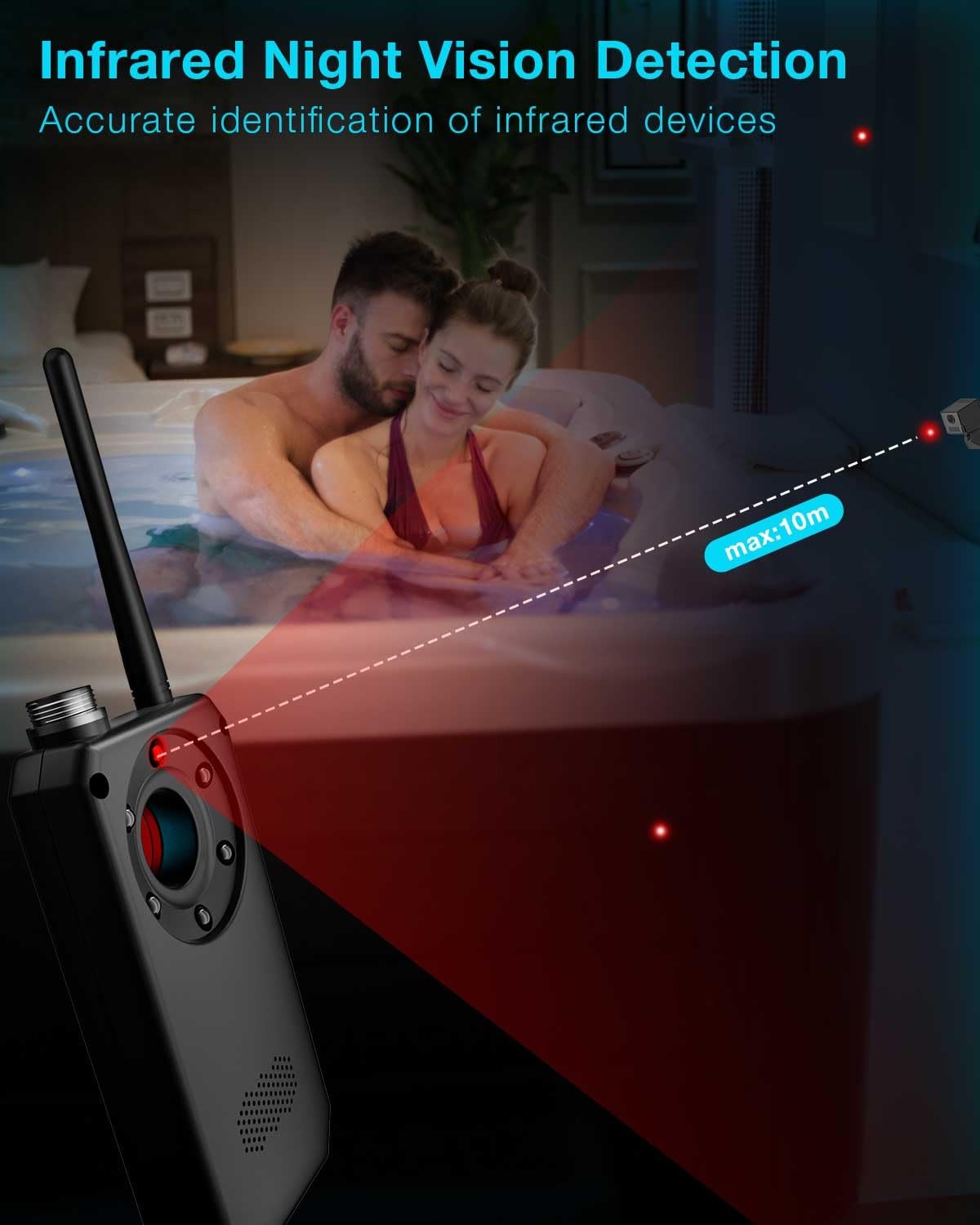 Hidden Camera Detectors,Bug Sweeper Detector, GPS Tracker Detector, rf Detect...