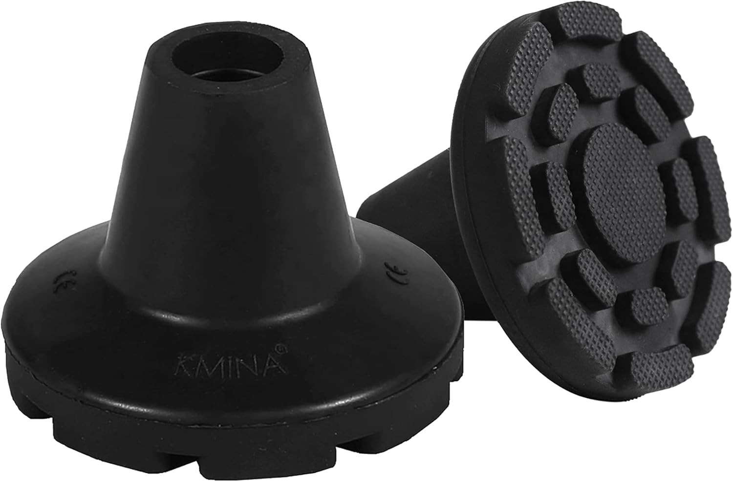 Wide Base 3/4 Inch Rubber Crutch Tips - Non-Slip & Cushioned for Maximum Support