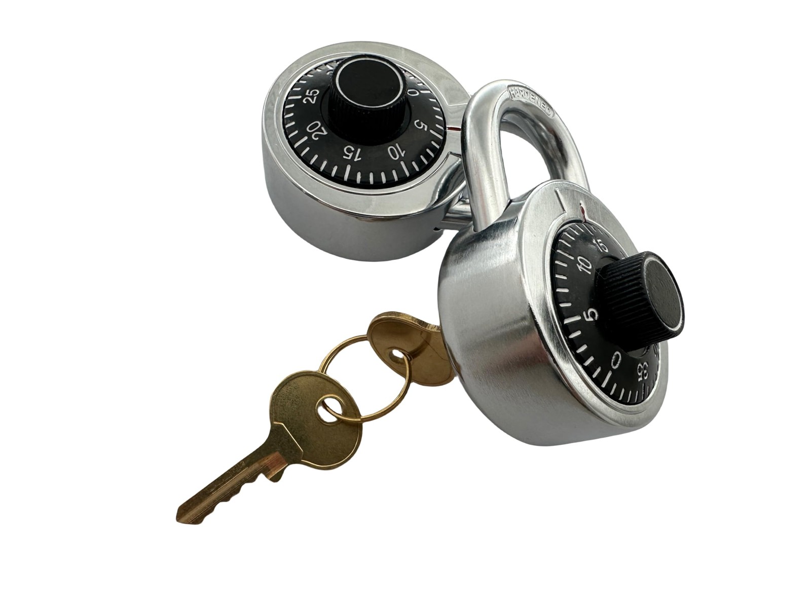 DuoTyga Combination Padlock with Key, 2 Pack Different Passwords, Black