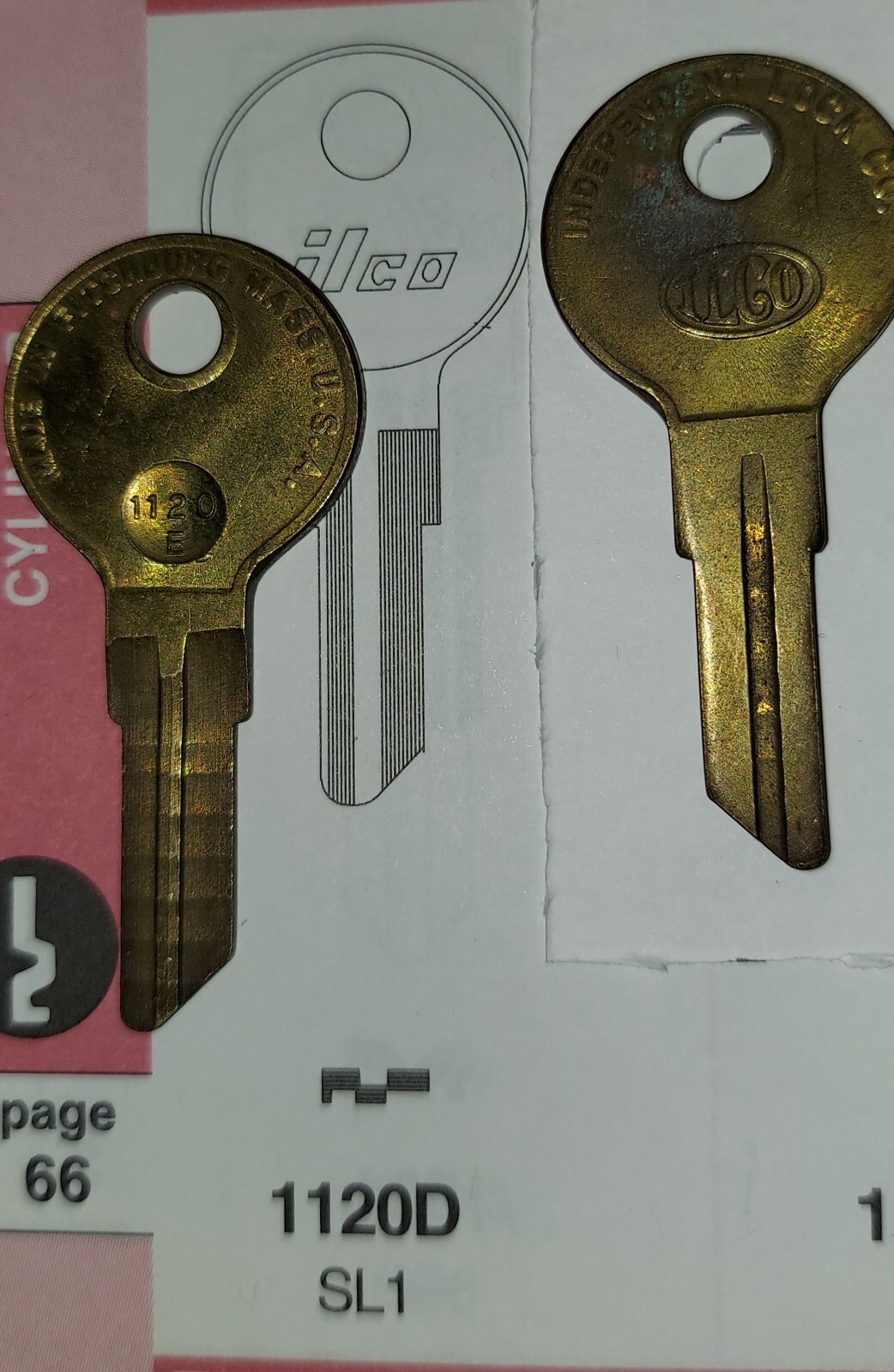 Slaymaker 1120D, 1120E, Vintage Key Blank.