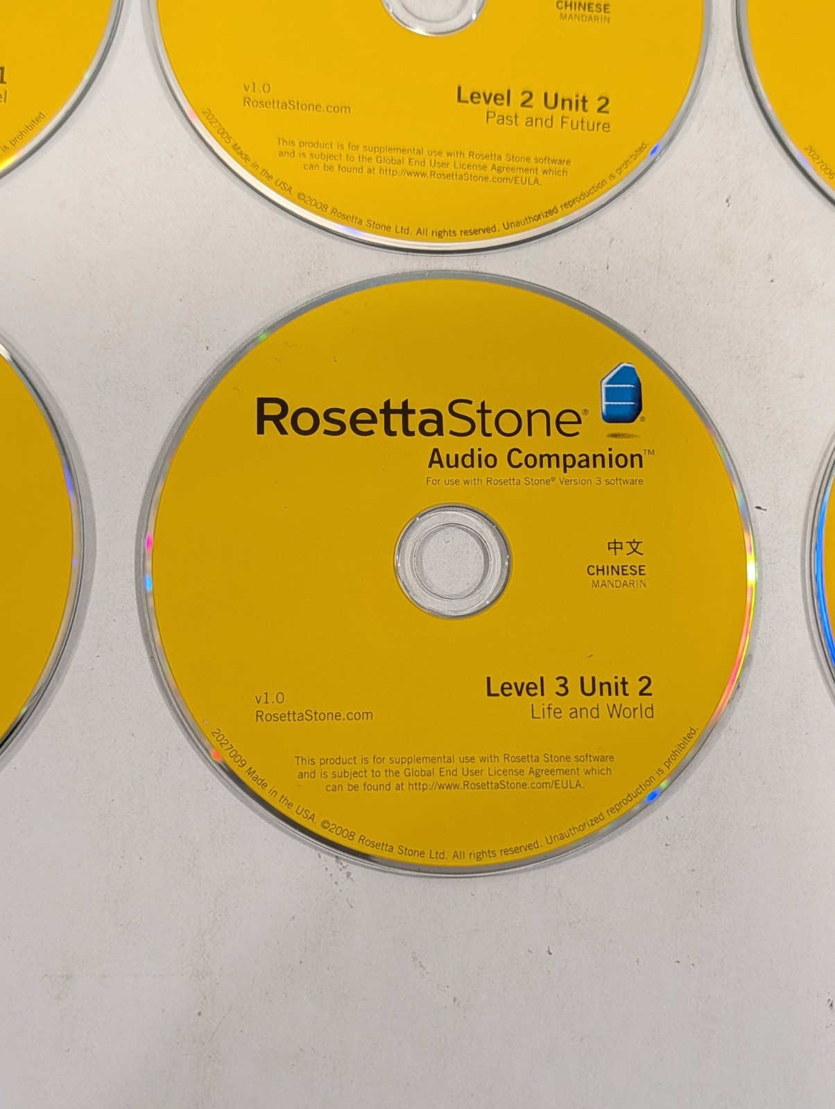 Mandarin Chinese Level 1 2 3 CD-ROM Software w Guide + Audio CDs | Rosetta Stone