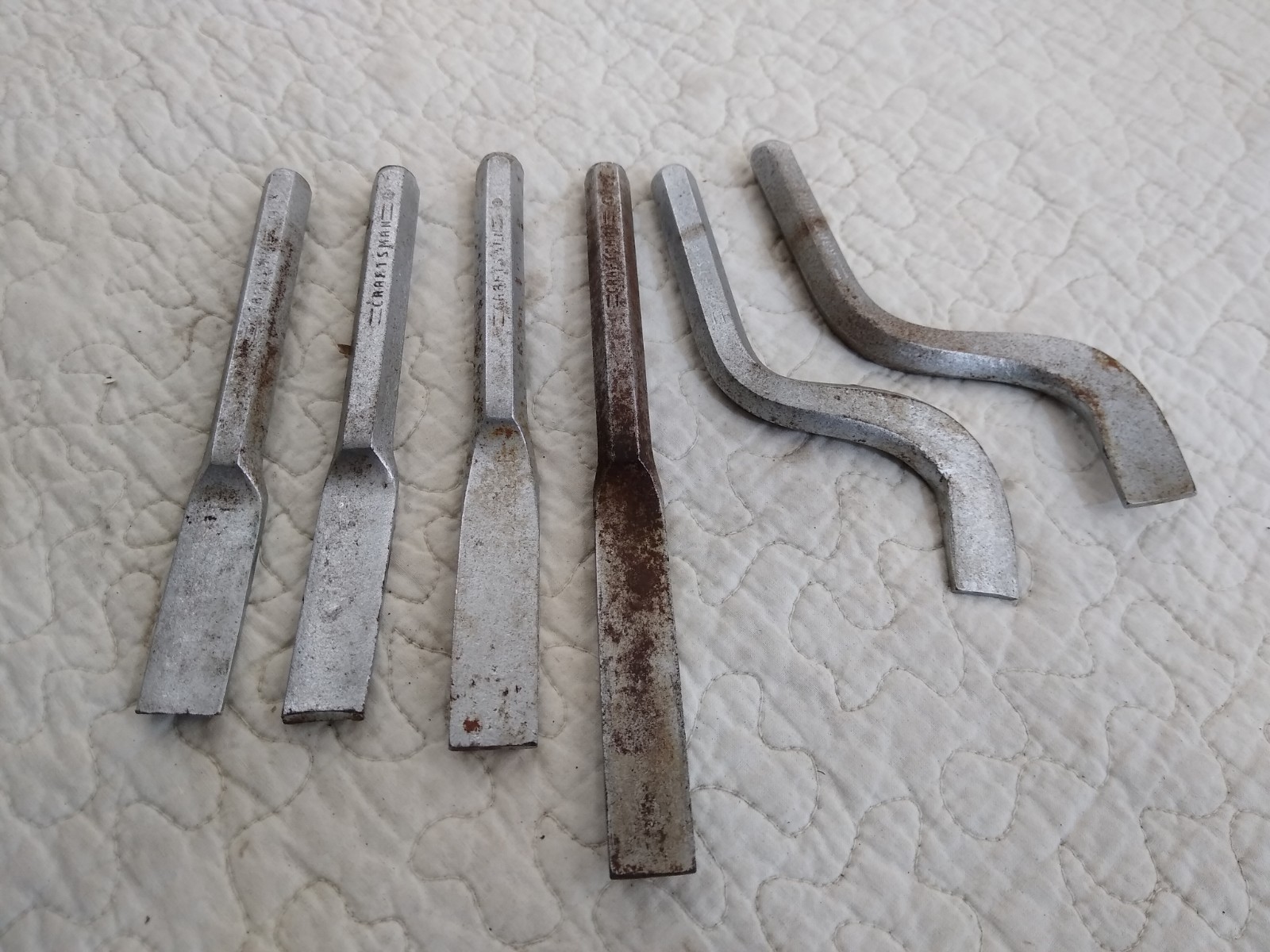 Vintage  Craftsman Cold Chisel Set Very Unique.