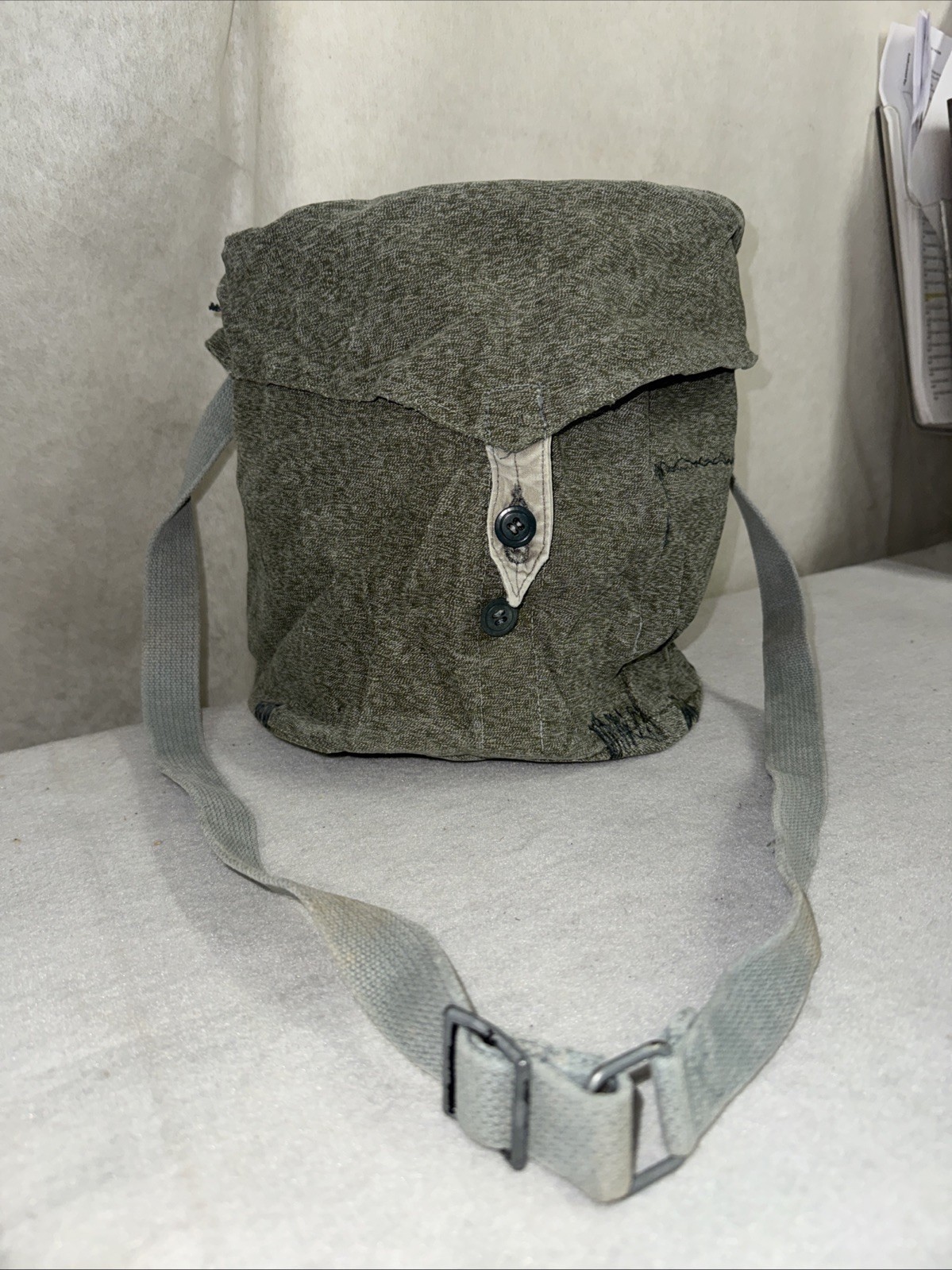 Vintage Swiss Army Military Crossbody Medic Pouch Bag Salt & Pepper Hipster Punk