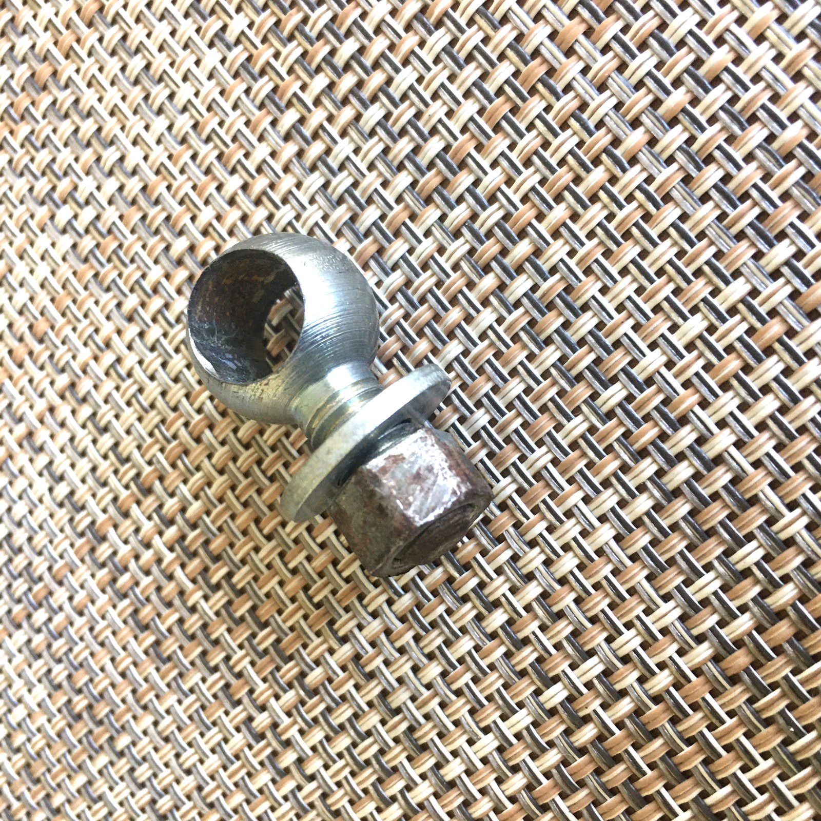 1970s LUDWIG EYE BOLT + HEX NUT  .PART OF DOUBLE TOM HOLDER B/O MADE IN USA GOOD