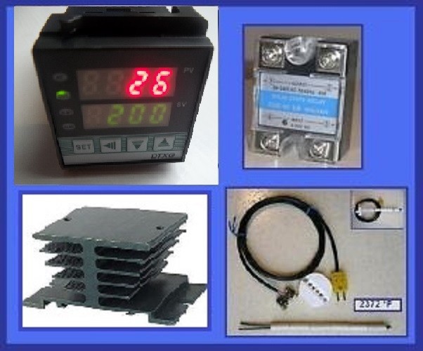 Pottery Ceramic Annealing Glass PID Controller Kiln SSR Thermocouple Heat Sink