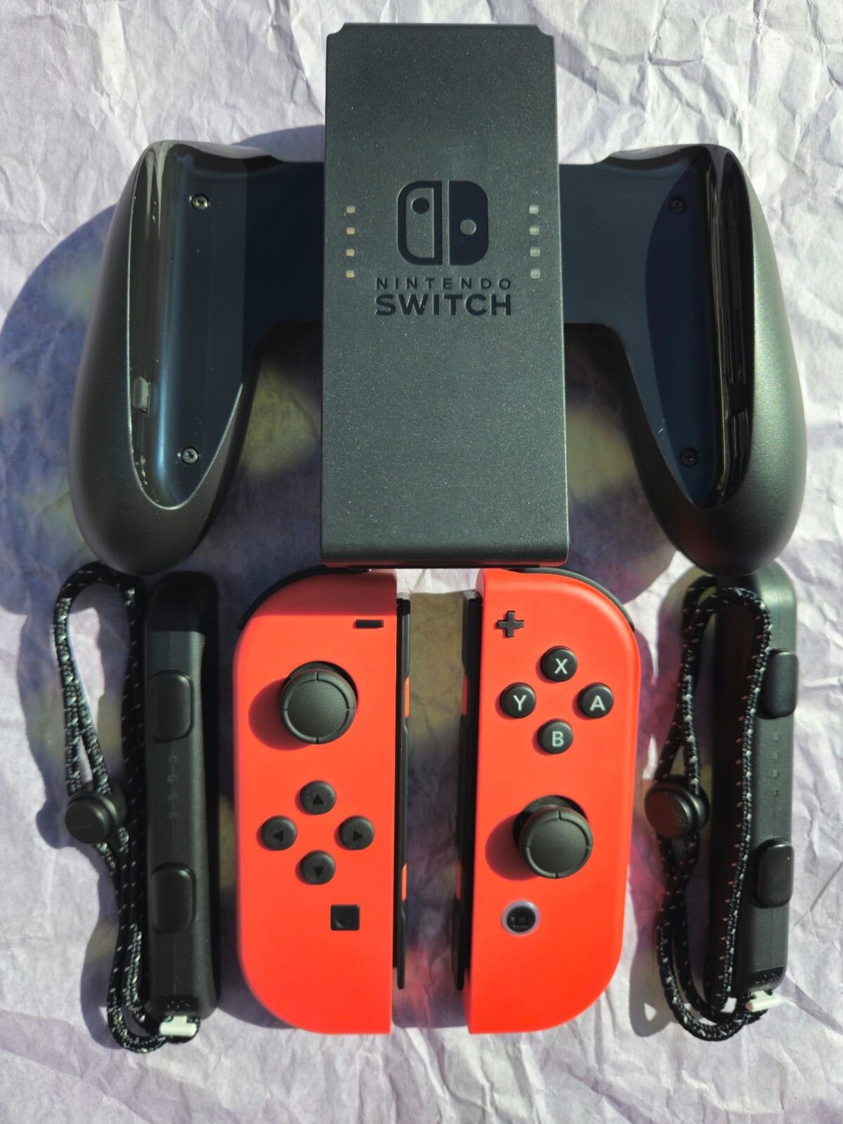 🎮 Mario Red Joy-Con's ONLY Controller Grip Straps Nintendo Switch OLED GENUINE