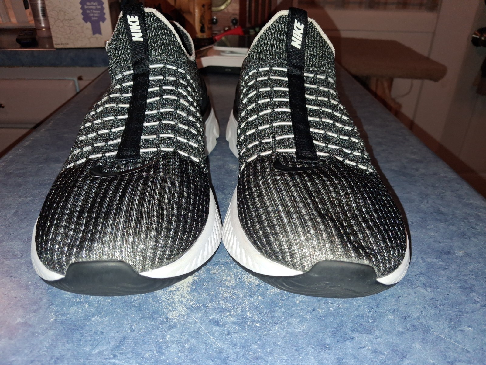 Men’s Nike React Phantom Run Flyknit 2 Oreo CJ0277-003 Size 12.5 Nice&Clean!