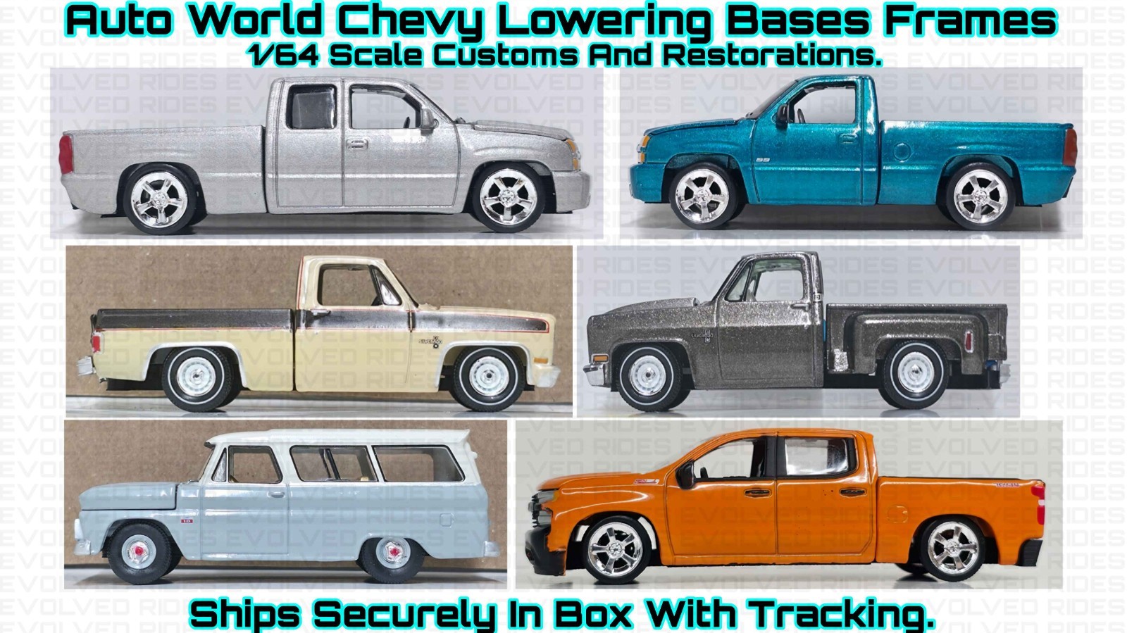 Lowering Base Frame 1/64 Scale Auto World Chevy Trucks & Suvs & Cars