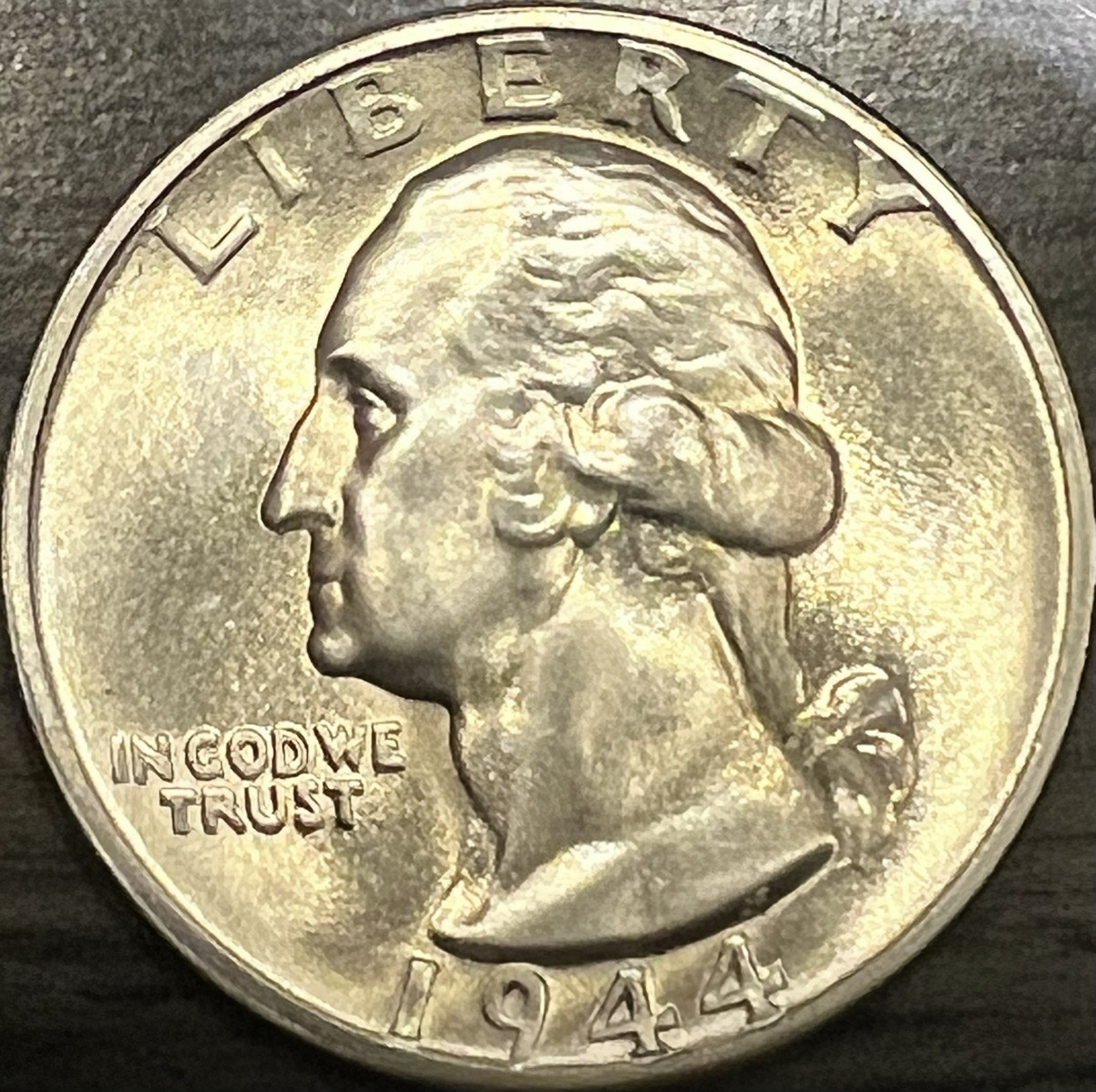 1944-S DDO 25c Silver Washington Quarter FS-101 Doubled Die Obv. Superb Gem BU.